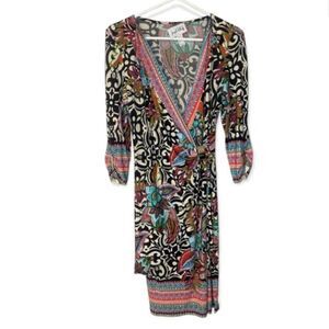 Joseph Ribkoff Multicolor Wrap Dress